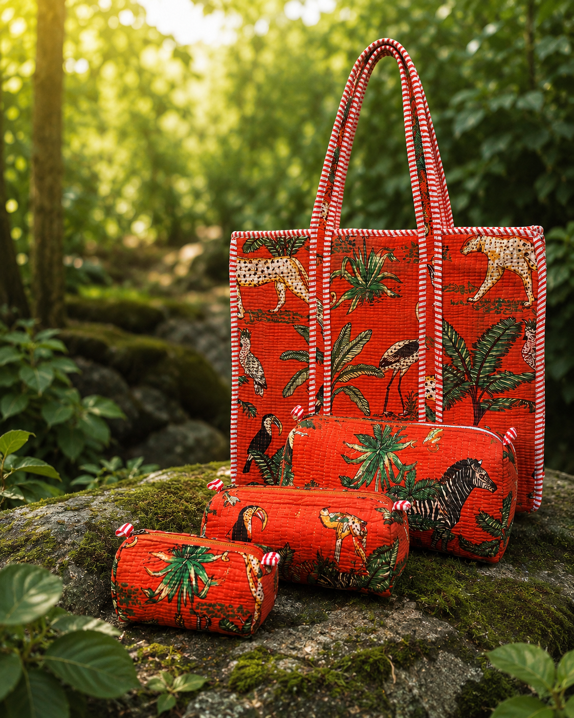 Tote & Pouch Combo Set