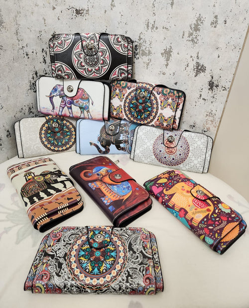 Bohemian Mandala Print Women's Wallet – Long PU Leather Organizer Purse